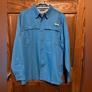 Men's Habit Blue Fishing Shirt Style TS10296